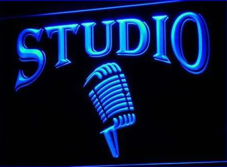 Studio On The Air Microphone Bar Neon Light Sign